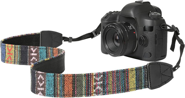 MoKo Camera Strap, Retro Cotton Canvas Woven Universal Shoulder Neck Sling Belt for ALL DSLR/SLR Cameras