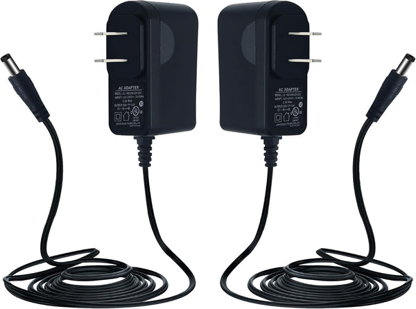 2Pack 12V 1A/1000mA 10ft Long Power Supply Adapter, 12W AC to DC Adapter Cord for LED Strip Lights, Keyboard, Router,