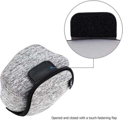 ZV-E10 16-50mm X-T50 XC15-45mm Z50+16-50mm KIWIFOTOS Neoprene Compact Camera Sleeve for Sony II +E PZ lens Fuji + lens