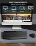 Wireless Keyboard and Mouse Combo - Trueque Ergonomic Full-Sized Keyboard with Wrist Rest, Phone Holder, Silent 2.4GHz