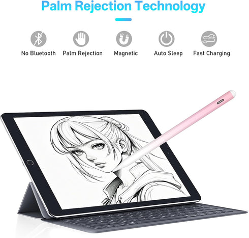 Stylus Pencil for Apple iPad Air 2024 11/13 inch M2, iPad Pro 12.9/11-inch, Compatible with Palm Rejection