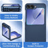 Ruky Galaxy Z Flip 6 Case, Hard PC Ultra Slim Anti-Scratches Shockproof Wireless Charging Phone Case with Built-in Back