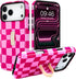 SOKAD Checkered Phone Case for iPhone 17 Pro Max with Finger Strap Kickstand,