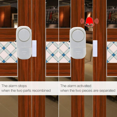 Wireless Entry Home Door Window Burglar Alarm System with Magnetic Sensor (Pack of 5)