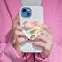 Ksadiye Expandiing Moblile Cell Phone Grip Heart Shape Glass Holder for Smartphones, Cellphone Collapsible StandPink