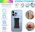 Universal Finger Strap Phone Grip Holder for Hand, Compatible with Most Smartphones (PU Black) - 2Pack Finger Selfie