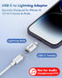 USB C Female to Lightning Male Adapter (2 Pack), Fast Charging & Data Sync, for iPhone/iPad/iPod/AirPods, with