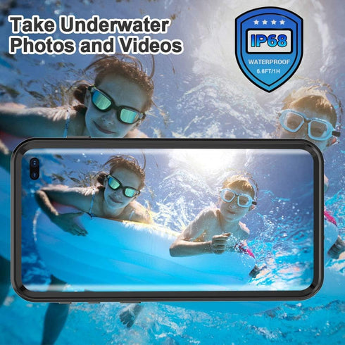 Waterproof Case for Samsung Galaxy S10 Plus, IP68 Full Sealed Built in Screen Protector for Galaxy S10 Plus Case, 6.4 in Waterproof Case for Galaxy S10 Plus, Black…