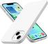 CellEver Ultra Durable Silicone Case for iPhone 13, 6.1 inch, White with Military Grade Protection & Soft Microfiber