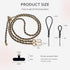 BFSD·DM Phone crossbody strap, 2× Pads,1× Leather Phone Strap,1× Phone Wrist Strap,1× Adjustable Finger Strap,Universal Crossbody Patch Phone Lanyards,Compatible with Most Smart, phone lanyard