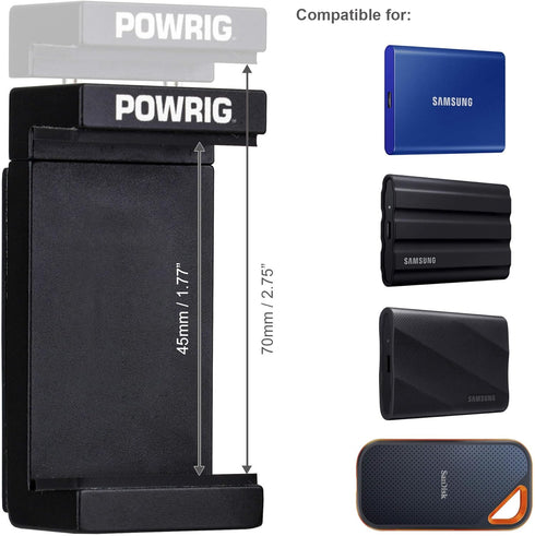 SSD Mounting Bracket for External SSD Hard Drive Samsung T7 to Work for Laptop, MacBook, iMac, PC, PS5, Xbox