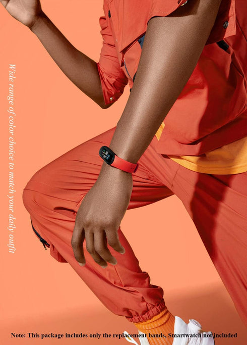 LeongLzt Replacement Straps for Xiaomi Mi 5/6/7 & Amazfit Band 5/6 - Soft, Flexible Silicone for Men & Women