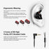 HiFi Stereo IEM Earphones - Dynamic Dual Driver Wired Earbuds, Noise Canceling, Detachable Cable for Musicians (Black)