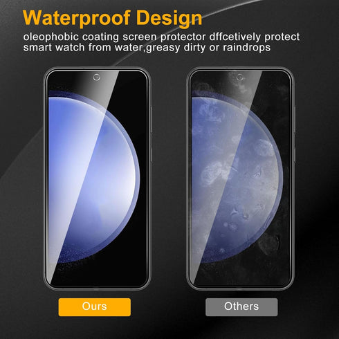 3 Pack Privacy Screen Protector for Samsung Galaxy S23 FE with Camera Lens Protector, Anti-Scratch