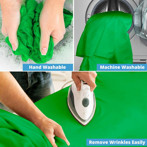 Aimosen 12 10 X FT Large Green Screen Backdrop for Photography, GreenScreen Background for Zoom Meeting, Polyester