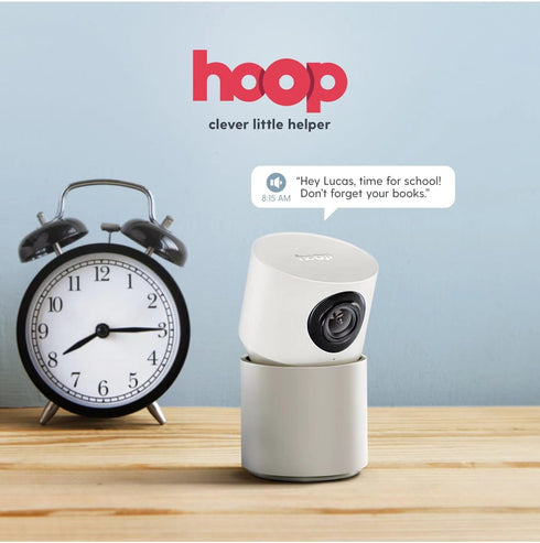 Hoop Indoor Home HD Security Camera, Night Vision, 350° Pan/Tilt, Motion and Sound Detection, Two-Way Audio, Easy