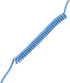 ASCENY Coiled & Double-Sleeved Mechanical Keyboard Cable for Type-C Mechanical Keyboards (Blue)