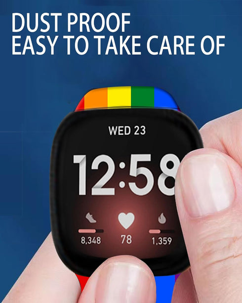 Sport Band for Women Men, Compatible with Versa 4/Versa 3/Sense 2/Sense, Elastic Replacement Wristbands Strap