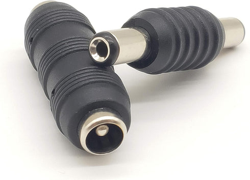 5.5mm x 2.1mm DC Power Adapter, (2 Pairs) Female to Female Coupler, Male to Male Coupler for LED/CCTV Camera