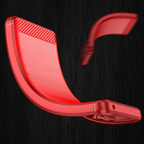 M MAIKZI Samsung Galaxy A23 Case, Red Brushed TPU, with HD Screen Protector