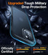 iPhone 15 Case by TORRAS: Slim, Shockproof, 12FT Military Grade Drop Protection, Black with Translucent Back & Silicone