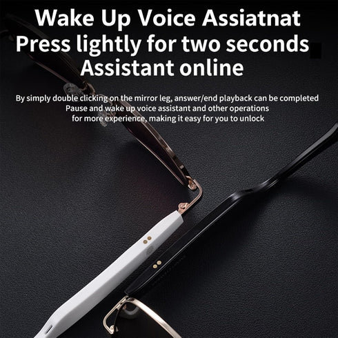 Smart Glasses for Men and Women, Bluetooth Sunglasses with Mic & Speakers, Fast Charge Audio Sunglasses, Voice Assistant