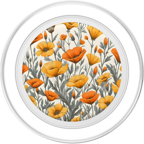 PopSockets MagSafe PopGrip for iPhone - Cute California Poppies Flower Botanical Floral Nature