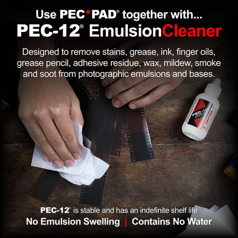 PEC-PAD Ultra Soft Lint Free Wipes for Cleaning Sensitive Surfaces like Camera, Lens, Filters, Film, Scanners (4x4, 25