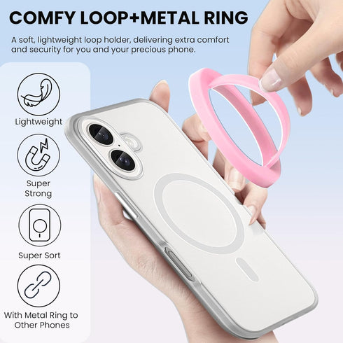 STEZHOU 16/15/14/13/12 Magnetic Silicone Ring Grip Phone Holder, Loop Grip Phone Holder,Magnetic Phone Loop,Magsafe
