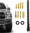 ZNDAW Car Spiral Antenna, 7 Inch Flexible Rubber Antenna Mast with Threaded Adapters,
