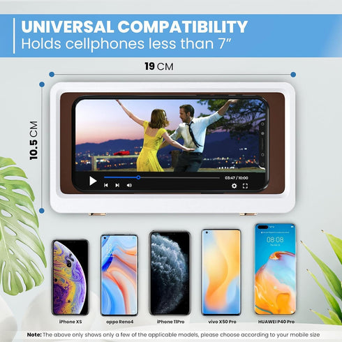 Shower Phone Case Holder, Waterproof Upgraded Phone Shower Holder, Wall Mount Bathroom Accessory
