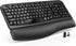 SABLUTE Wireless Keyboard, Ergonomic Wave Keyboards with Cushioned Wrist Rest, 2.4GHz USB Computer