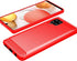 Osophter Shock-Absorption Case for Galaxy A42 5G, Flexible TPU Rubber Protective Cover (Red)