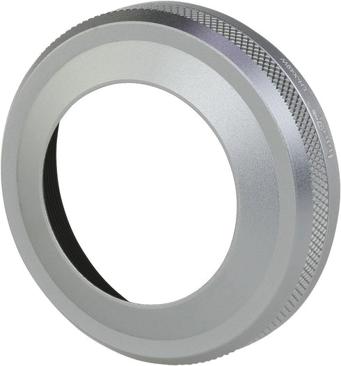 Haoge LH-X49W 2in1 All Metal Ultra-thin Lens Hood with Adapter Ring Set for Fuji X100 Series & FinePix X70 Silver