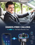 Bluetooth FM Transmitter for Car, 20W & QC 3.0 Quick Charging Adapter, Hands-Free Calling, Wireless FM Radio Receiver