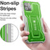 FITO iPhone 12 Pro Max Case, Dual Layer Shockproof Heavy Duty with Screen Protector, Built-in Kickstand (Green)