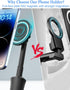 CLQ 360 16 15 14 13 4-7" Magnetic Phone Holder for Desk, for Magsafe Cell Phone Mount Clamp Clip, Rotating Adjustable