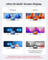 Glomtheia 4K@60Hz 100W 3-Screen USB C to Dual HDMI Adapter, Dual Monitor HDMI Splitter for Extended Display, PD, USB-A