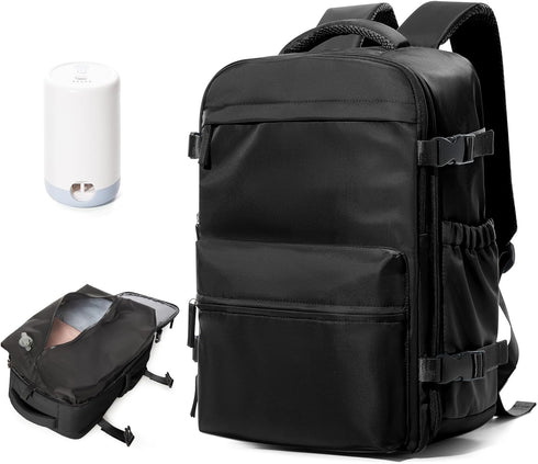 BOXSAM Large Vacuum Travel Backpack with Pump for Women, Personal Item Carry
