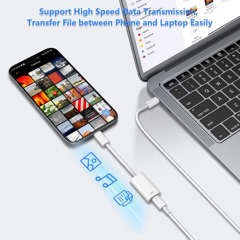 USB C to Lightning Audio Adapter Cable, USB Type C Male to Lightning Female Converter for iPad Pro, Galaxy S23