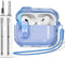 Inesore Clear Case for AirPods Pro 2nd Generation with Safety Lock, Magsafe One Click Open Function, Blue