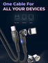 360 PRO 100W USB-C Magnetic Phone Charger (Pack of 2) - 6 in 1 Magnet Charging Cable, Fast Charging & Data, Works with