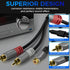 RCA Splitter Y-RCA Cable, 1 RCA Female to 2 RCA Male Audio Speaker Y Adapter, 0.6 Feet (2 Pack)