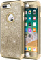 Hython Heavy Duty Defender Case for iPhone 8 Plus, iPhone 7 Plus, Bling Glitter Sparkle Hard Shell, Gold