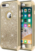 Hython Heavy Duty Defender Case for iPhone 8 Plus, iPhone 7 Plus, Bling Glitter Sparkle Hard Shell, Gold