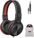 SIMOLIO Kids Wired Headphones with Microphone, Foldable Over Ear Headset for School Travel, Volume Limiter & Share