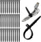 30 Pieces Silicone Zip Ties, 4.5 Inch Reusable Rubber Cable Ties for Charging Cables, USB C, Lightning Cable, Earphone