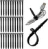 30 Pieces Silicone Zip Ties, 4.5 Inch Reusable Rubber Cable Ties for Charging Cables, USB C, Lightning Cable, Earphone