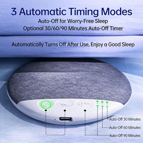 Ultra-Thin Bluetooth Pillow Speaker for Sleeping, Built-in White Noise to Support Sleep, Dual-Mode Speakers Audio