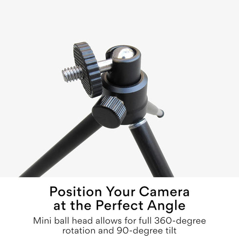 MEE audio Mini Tripod for Webcams and Small Cameras, Flexible Portable Stand for Logitech Webcam C920 C922